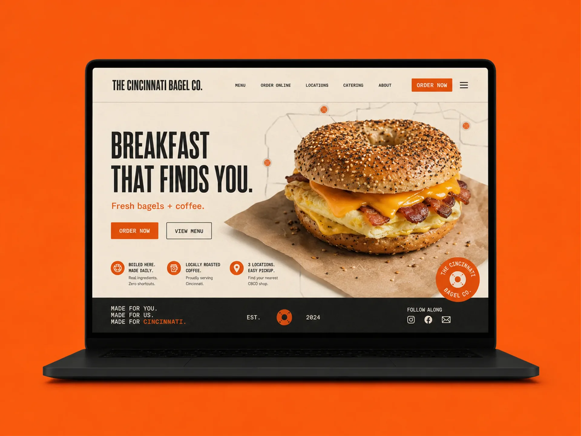 Cincinnati Bagel Co. website design