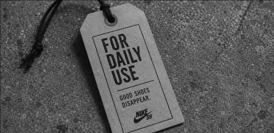 For Daily Use hang tag on a concrete surface
