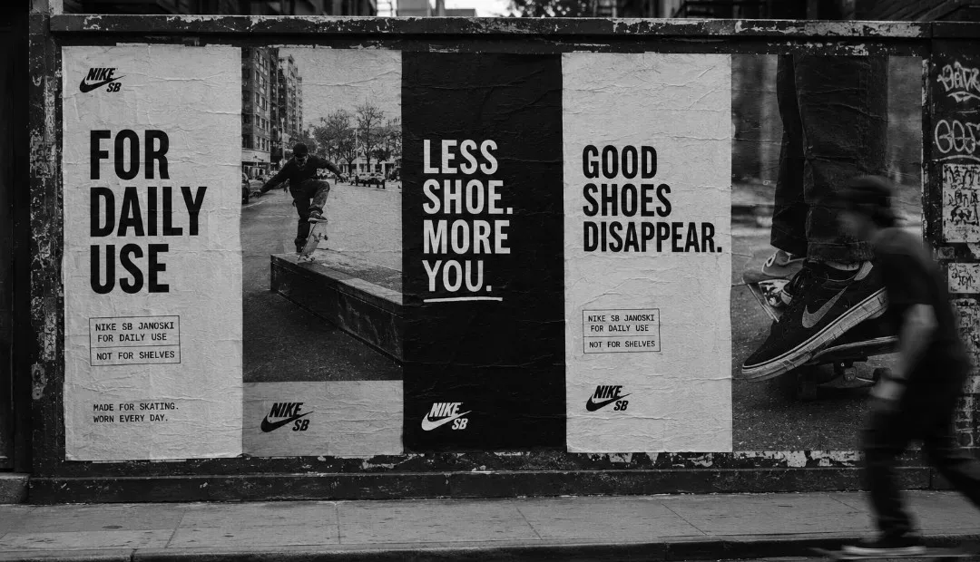 For Daily Use campaign posters pasted across a street wall